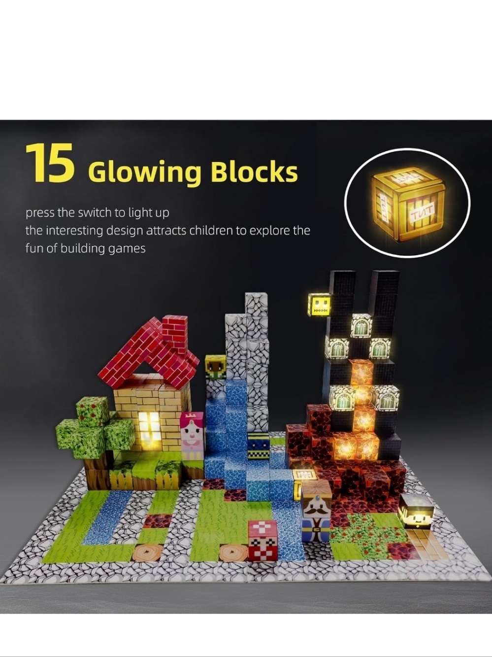 200 PCS Magnetic Building Blocks Set - Picture 3 of 7